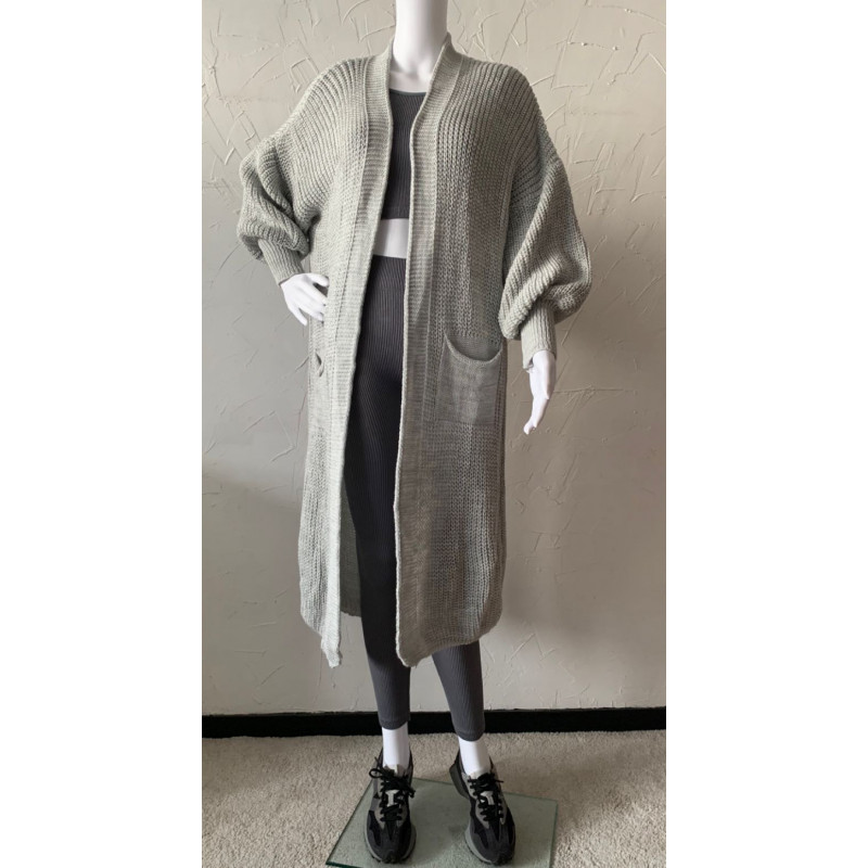 Gilet Mia large gris