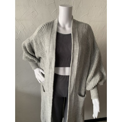 Gilet Mia large gris