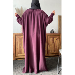 Abaya allaitement Sakina prune