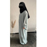 Abaya Zaïra vert d'eau