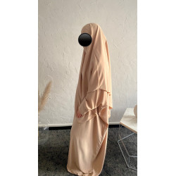 Ensemble Kira Abaya Khimar beige