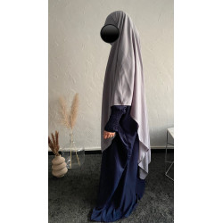 Khimar Afifa gris clair