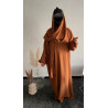 Abaya voile intégré camel