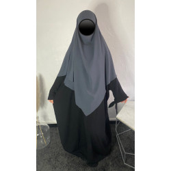 Khimar Baya gris foncé