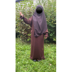 Abaya Tesnime marron