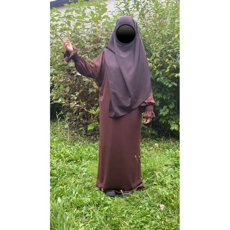 Abaya Tesnime marron